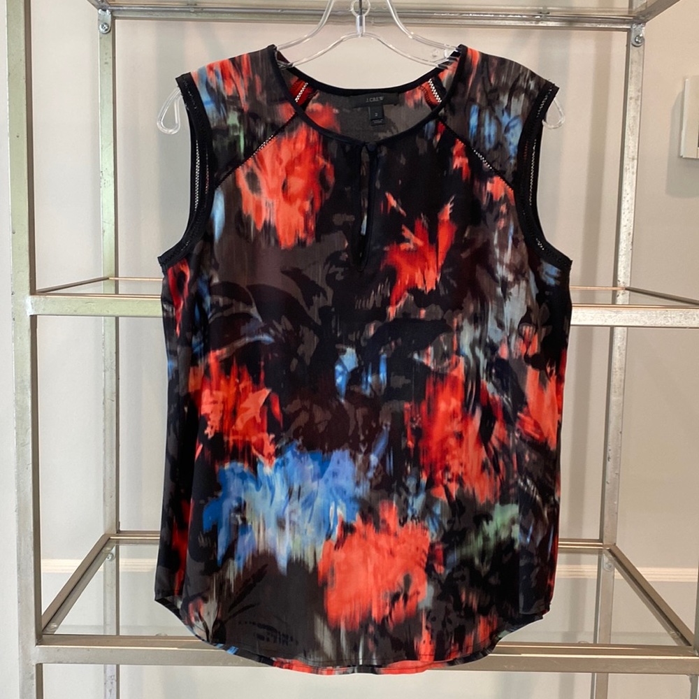 J. Crew Size 2 silk sleeveless blouse